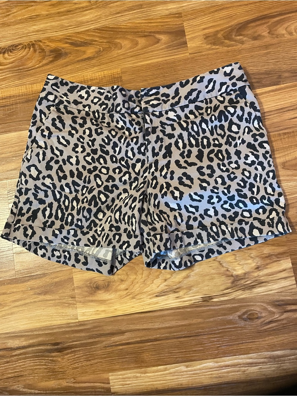 INC International Concepts Leopard Print Shorts - Tan & Black